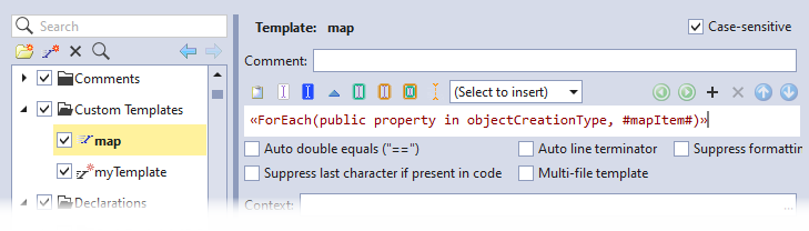 Iteration Templates Text Command