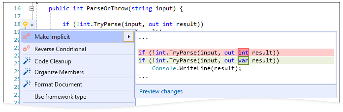 Make Implicit Out Variable