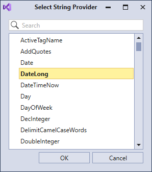 Select String Provider