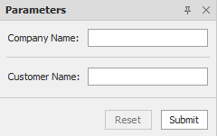 Panel with a separator between parameters