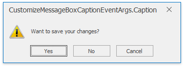 CustomizeMessageBoxCaptionEventArgs.Caption