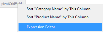expression editor command in ui