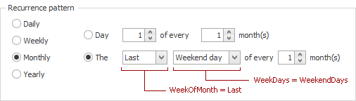 RecurrenceInfo.WeekDays_Monthly_WeekendDays