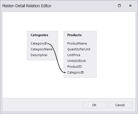 The Master-Detail Relation Editor