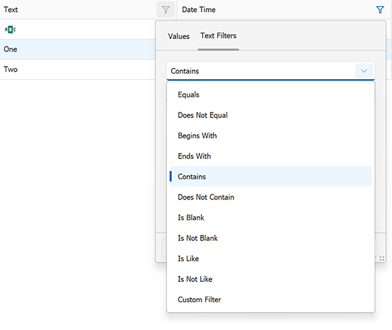 Excel-style Filter Popup Menu - WinForms Data Grid, DevExpress
