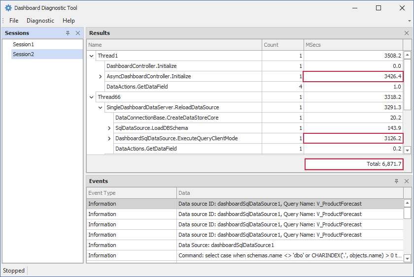 Dashboard loading in client mode