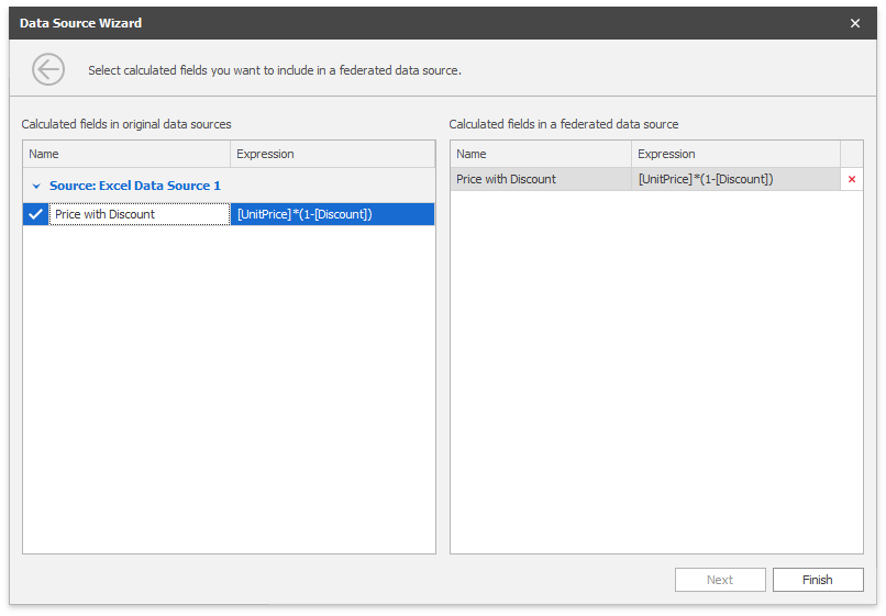 data source browser copy calculated fields page