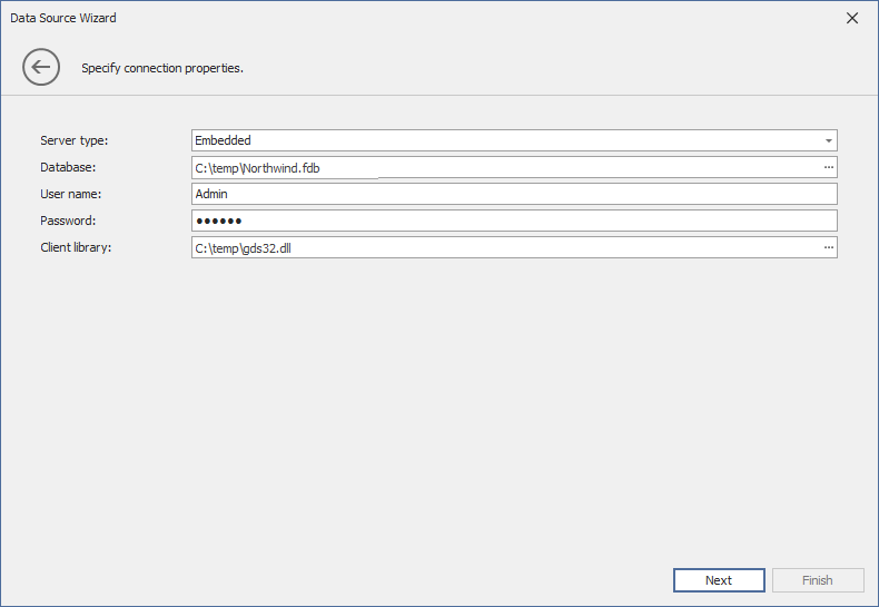 DataSourceWizard_FirebirdEmbedded