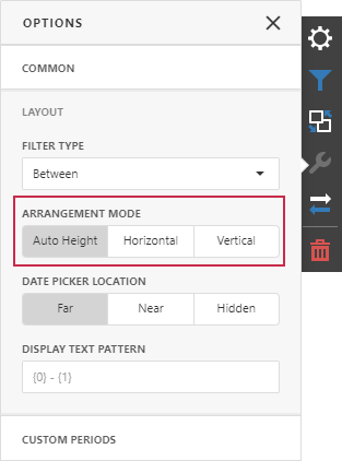 Date Filter - Arrangement Option