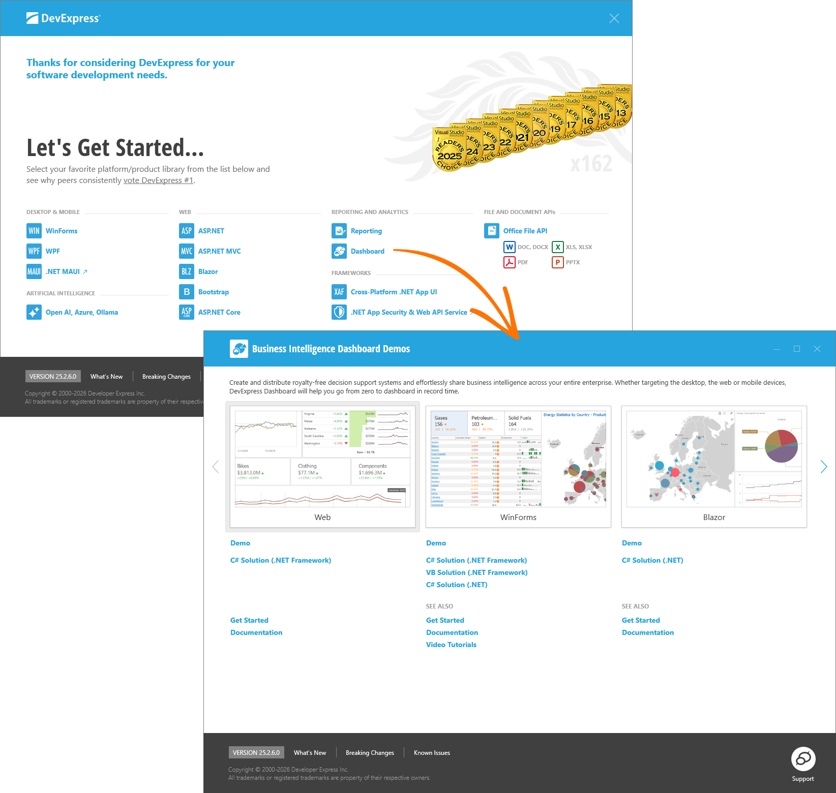 Demo Center - BI Dashboard Components