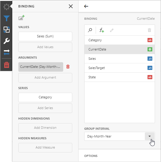 Web Dashboard - Group Interval