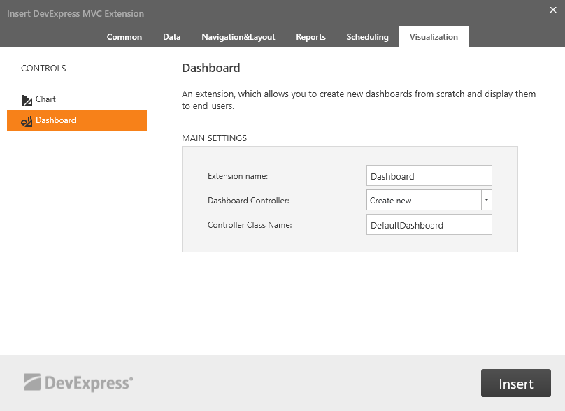 Insert DevExpress Extension Wizard