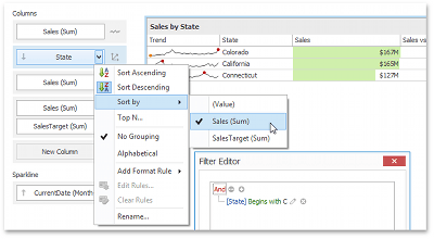 Filtering and Sorting