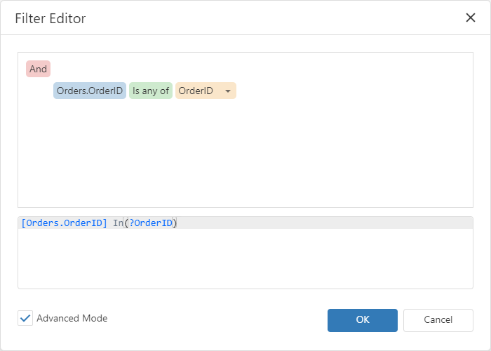 Filter Editor - Query with a Multi-Value Parameter