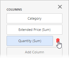 web dashboard - Delete a data item in a Grid