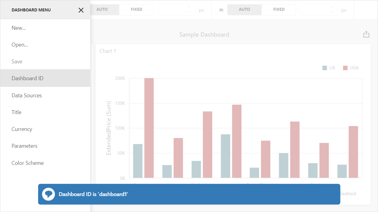 Web Dashboard - Show ID Extension