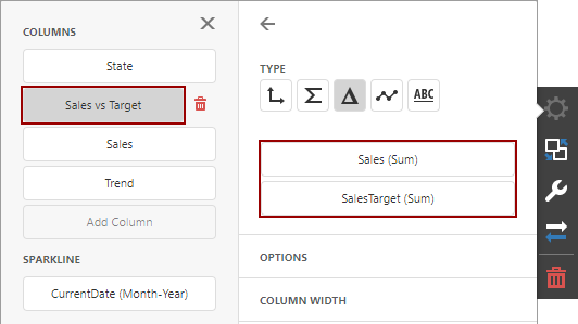 Web Dashboard - Data Item Container