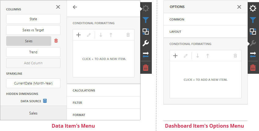 Web Dashboard - Add or Edit a Format Rule