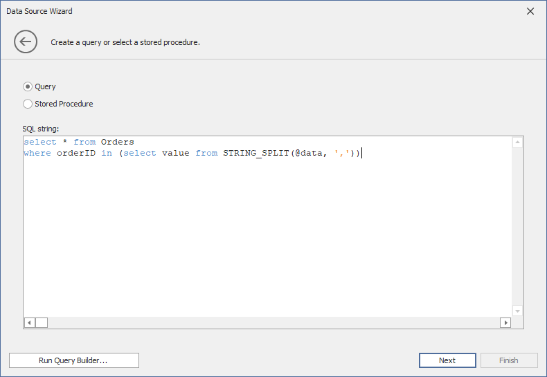 Custom SQL Query with a Multi-Value Parameter