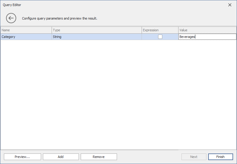 Query Parameter with Static Value