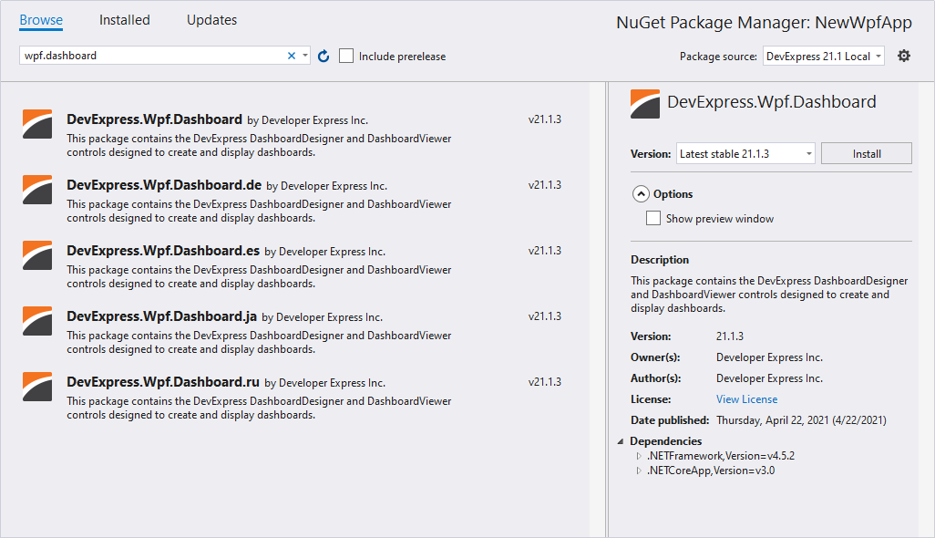 install nuget package visual studio 2008