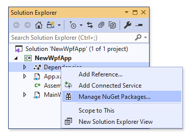 install nuget package visual studio 2008