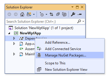Manage NuGet packages