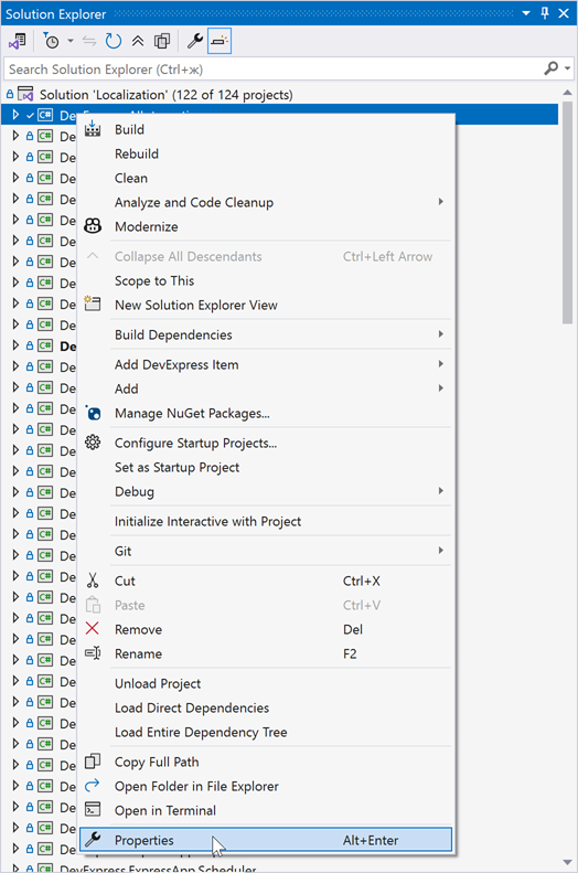 Localization Tool - Prepare Projects for Delayed Signing in Visual Studio, DevExpress