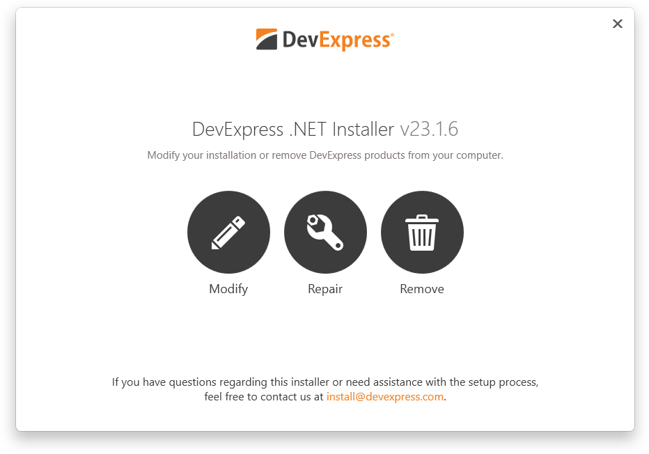 DevExpress Unified Component Installer