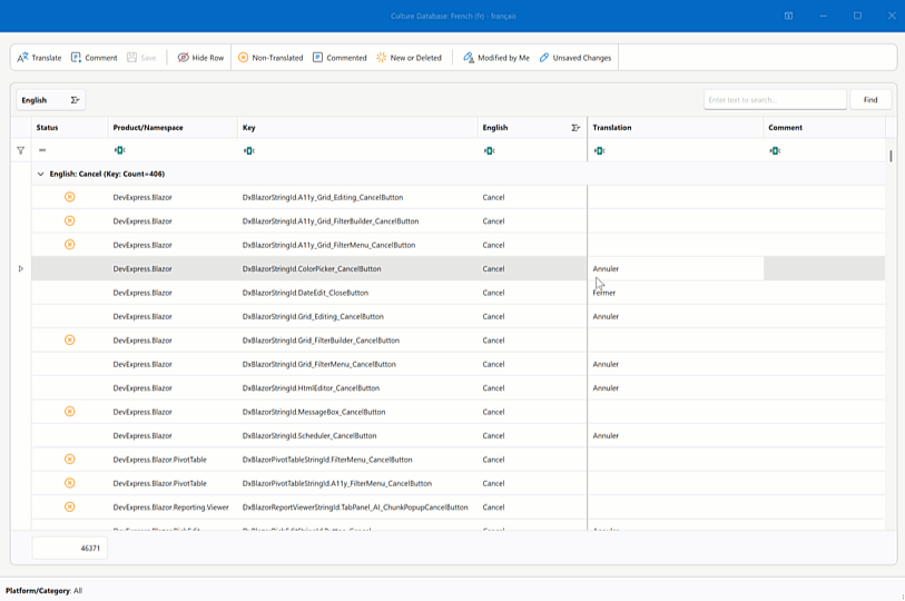 Localization Tool - Download Localization Resources, DevExpress