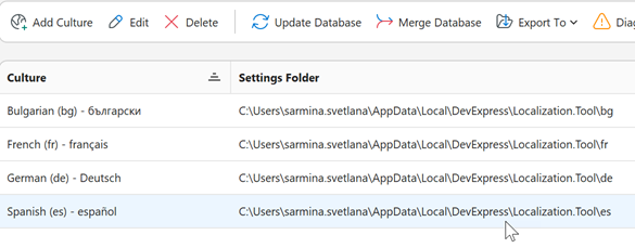 Localization Tool - Translation Merging, DevExpress