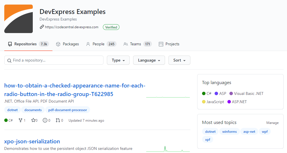 devexpress-code-examples-general-information-documentation-github