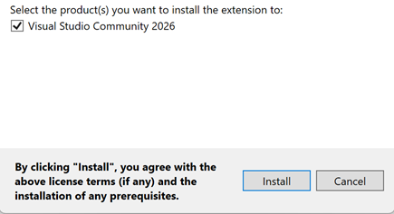 Select Visual Studio Versions to Install the Assembly Deployment Tool