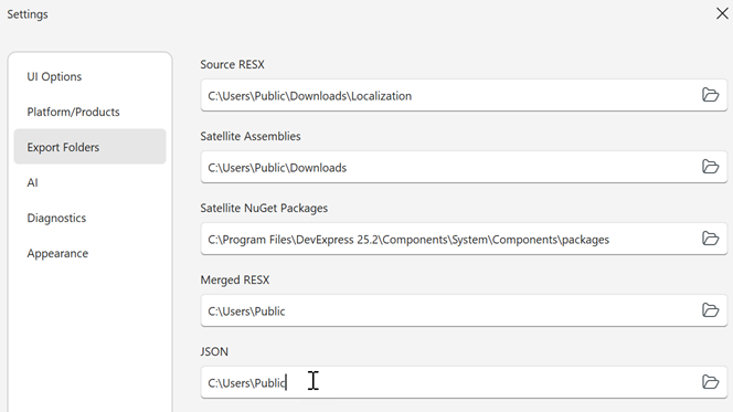 Localization Tool - Export to JSON, DevExpress