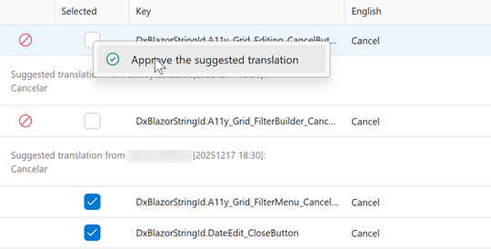 Localization Tool - Merge Database Dialog, DevExpress
