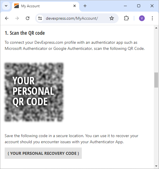 MFA App Verification - Scan QR Code