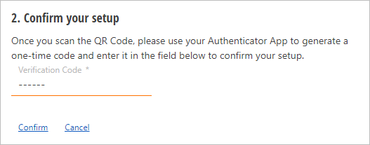 MFA App Verification - Enter Code