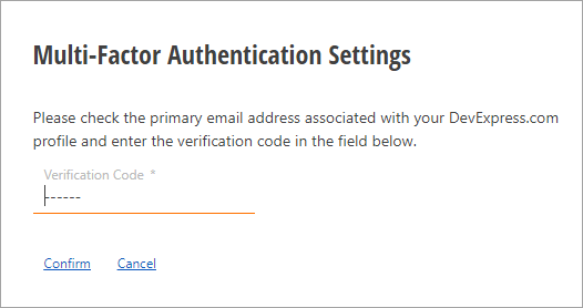 MFA Email Verification - Enter Code