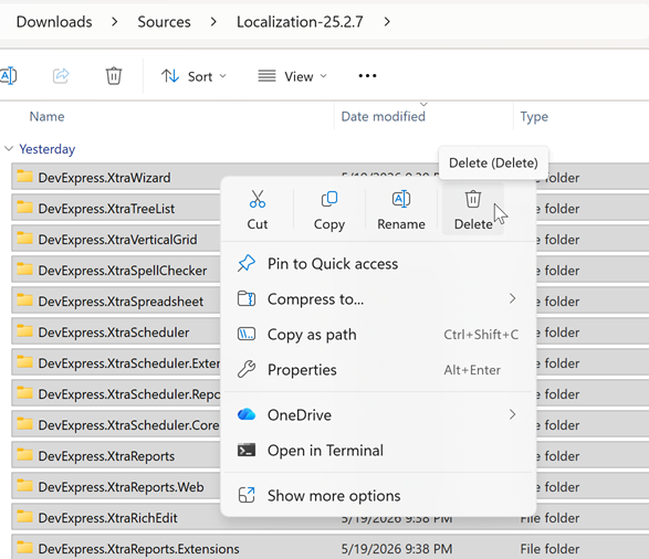 Download Translations from Localization Service, DevExpress