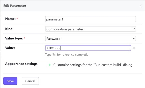 TeamCity - Create Password Parameter