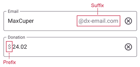 DevExpress Data Form for MAUI - Affixed Labels