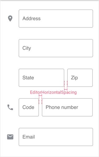 DevExpress MAUI DataForm - EditorHorizontalSpacing