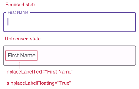 DevExpress Data Form for MAUI - Floating Labels