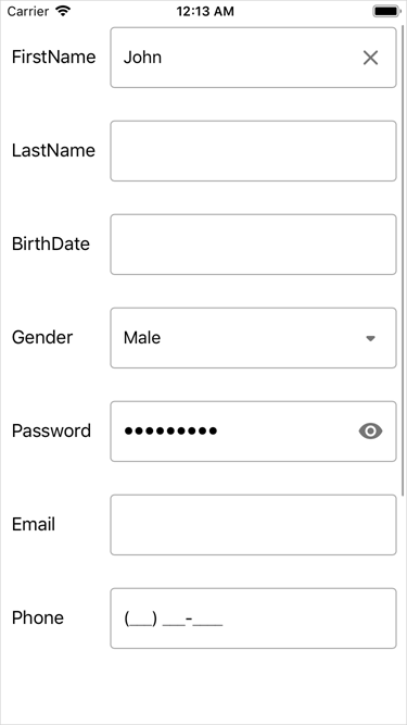 Data Form