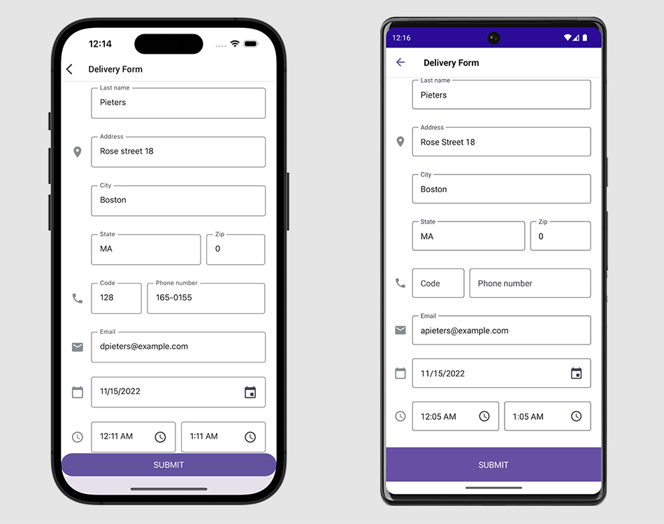 Data Form - Layout