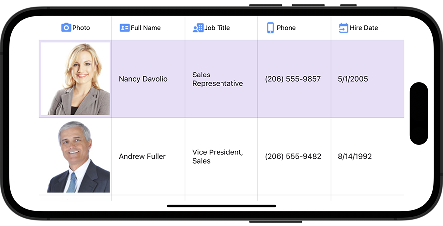 Data Grid - Column Header Templates