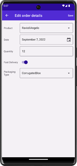 DevExpress DataGridView for MAUI - Custom edit form