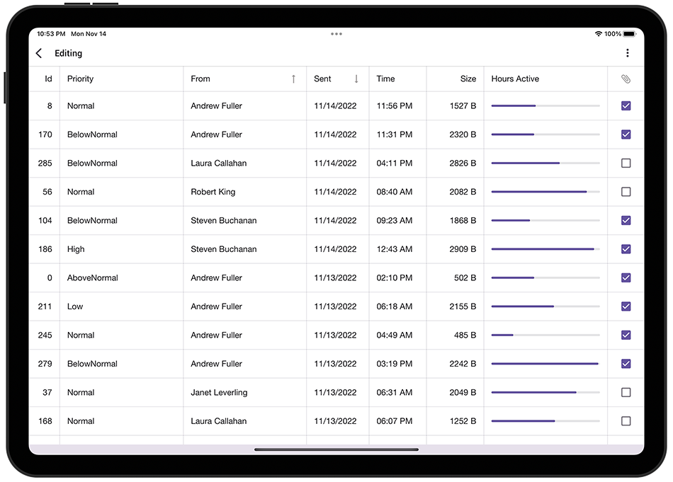 DevExpress Data Grid for .NET MAUI - Sorting