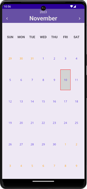 DevExpress Calendar for .NET MAUI - Configure day cell template