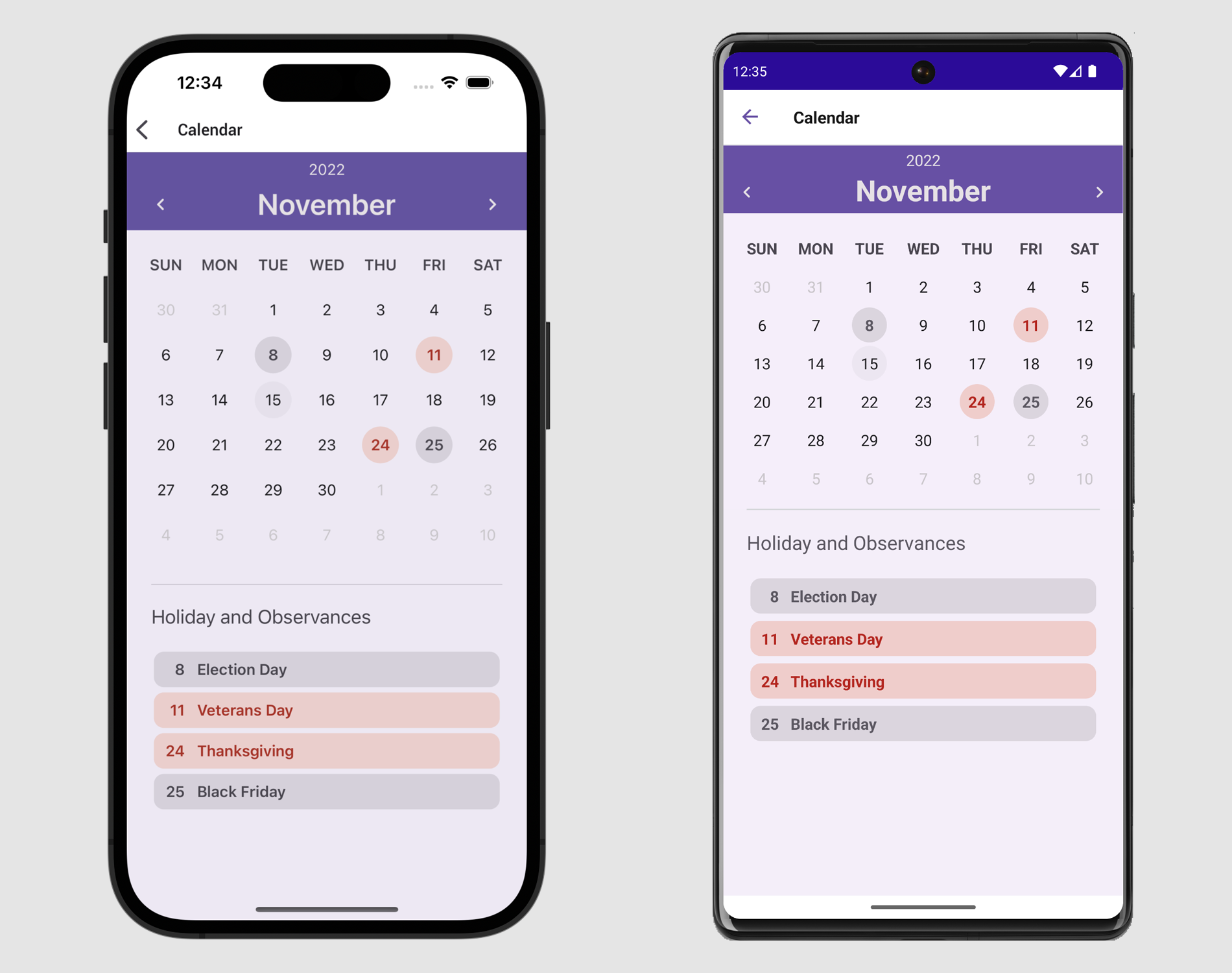 DevExpress Scheduler & Calendar for MAUI Multiplatform App